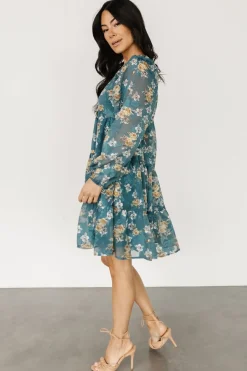Baltic Born Lombard Tiered Dress | Blue + Gold