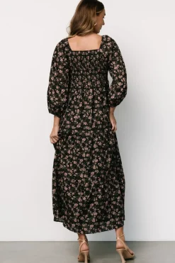 Baltic Born Louisa Smocked Maxi Dress | Black Floral