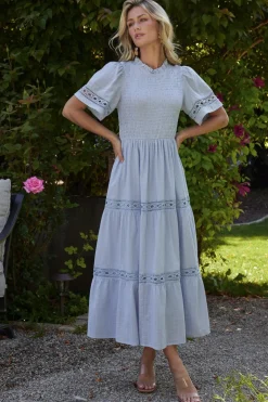 Baltic Born Loveland Geo Lace Maxi Dress | Light Blue