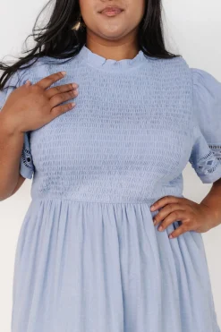Baltic Born Loveland Geo Lace Maxi Dress | Light Blue