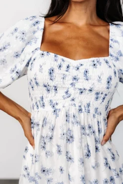 Baltic Born Luca Dress | White + Blue Floral