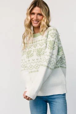 Baltic Born Lucerne Sweater | Ivory + Sage