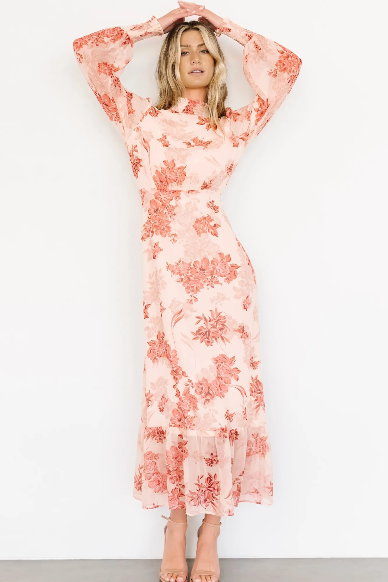 Baltic Born Luciana Maxi Dress | Beige + Rose