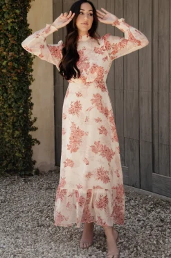 Baltic Born Luciana Maxi Dress | Beige + Rose