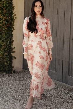 Baltic Born Luciana Maxi Dress | Beige + Rose