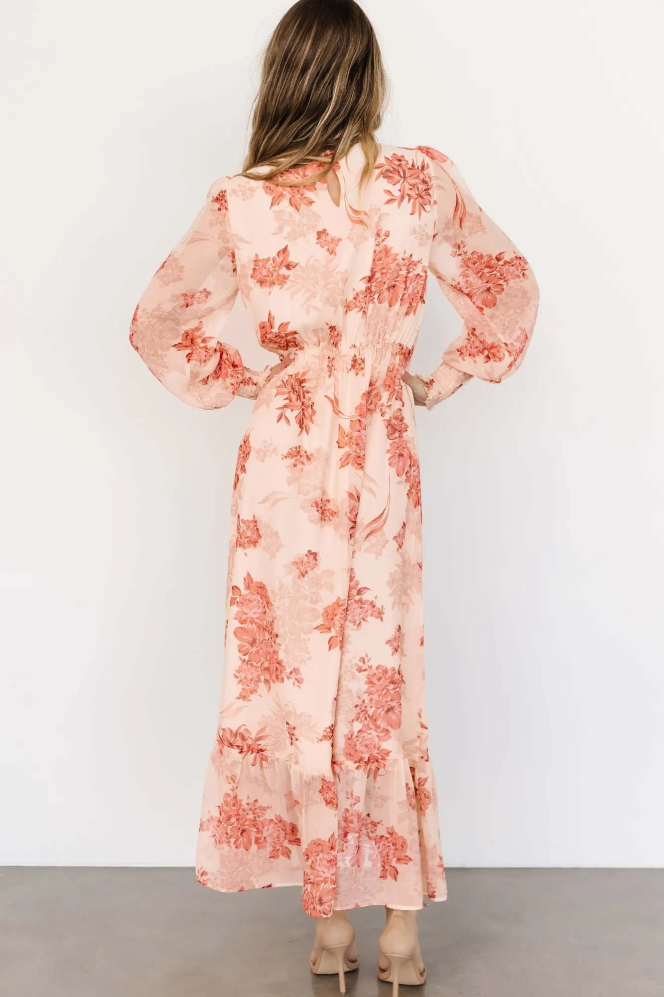 Baltic Born Luciana Maxi Dress | Beige + Rose