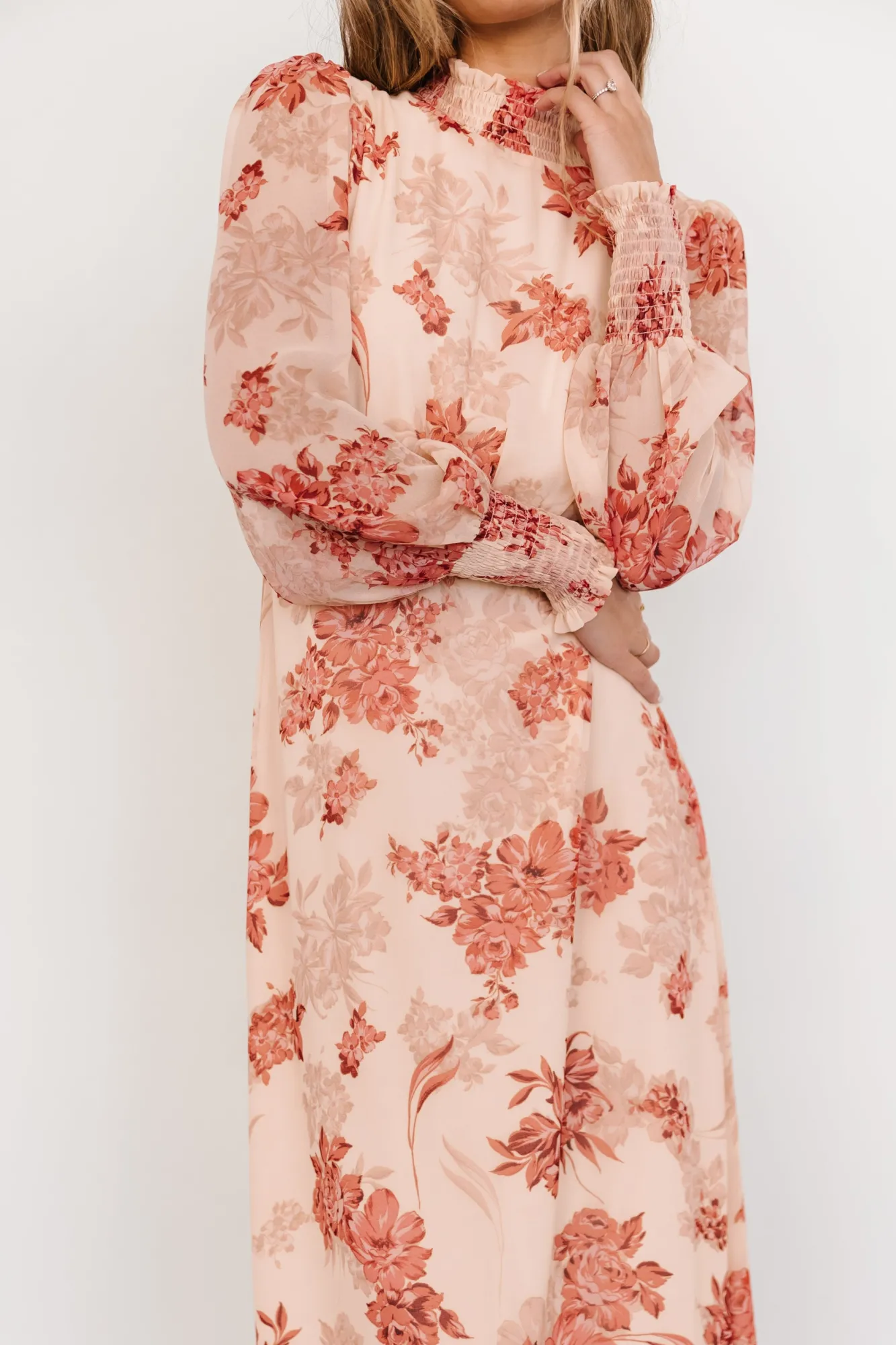 Baltic Born Luciana Maxi Dress | Beige + Rose