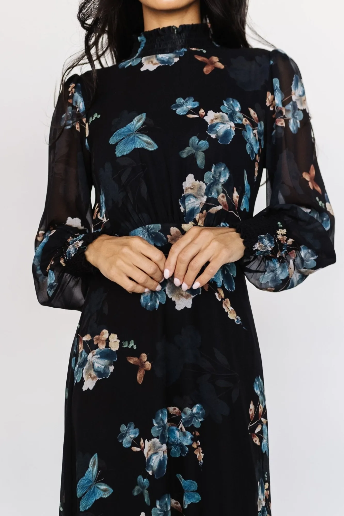 Baltic Born Luciana Maxi Dress | Black + Blue