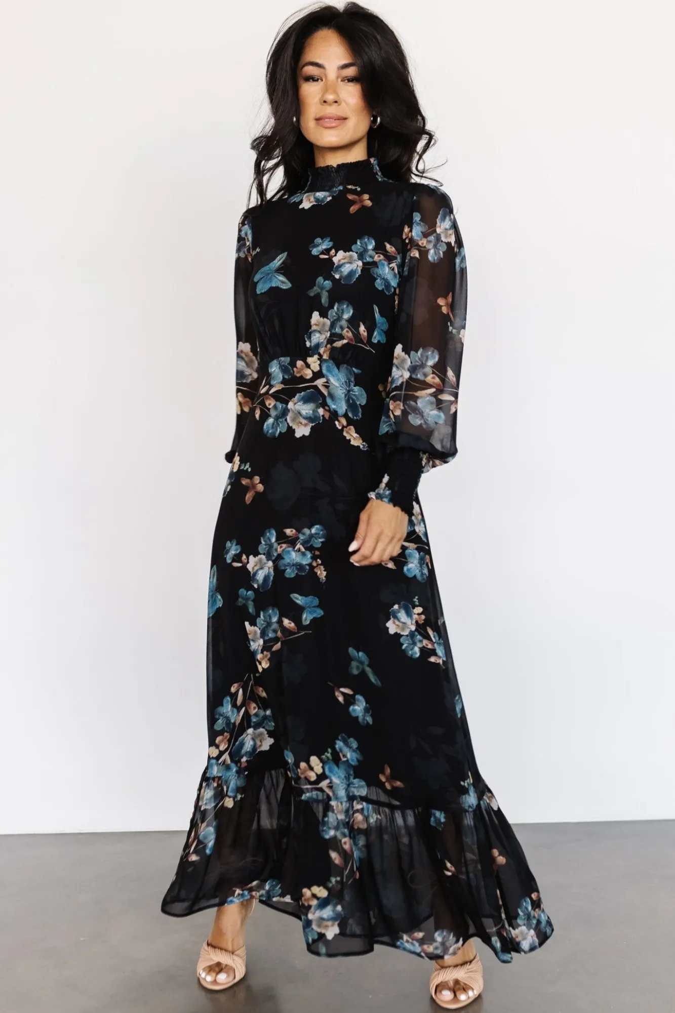 Baltic Born Luciana Maxi Dress | Black + Blue