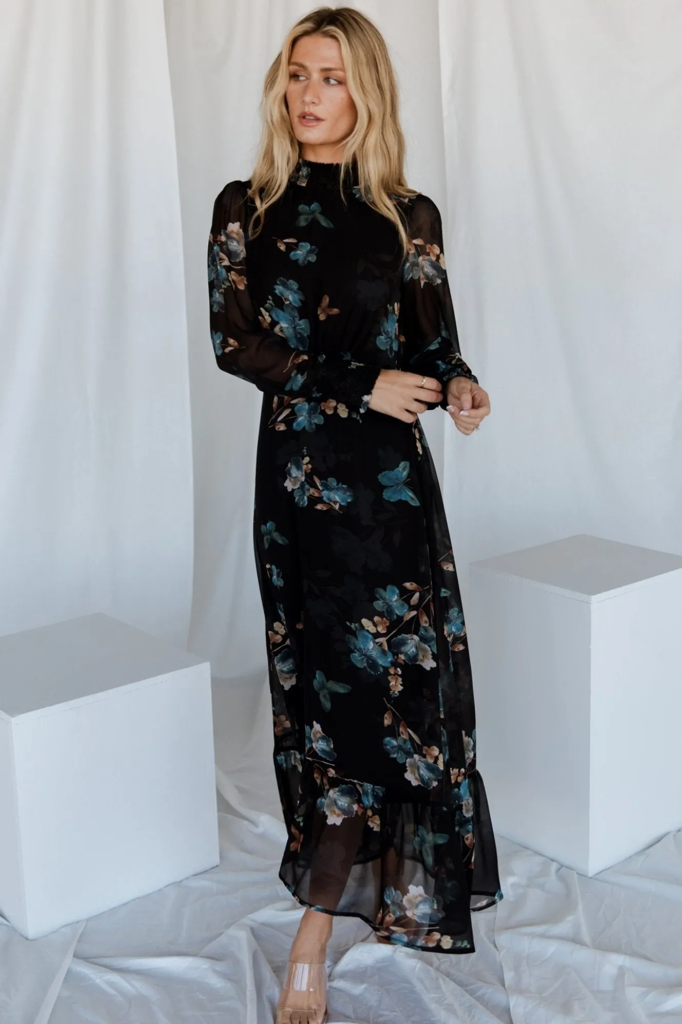 Baltic Born Luciana Maxi Dress | Black + Blue