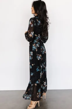 Baltic Born Luciana Maxi Dress | Black + Blue