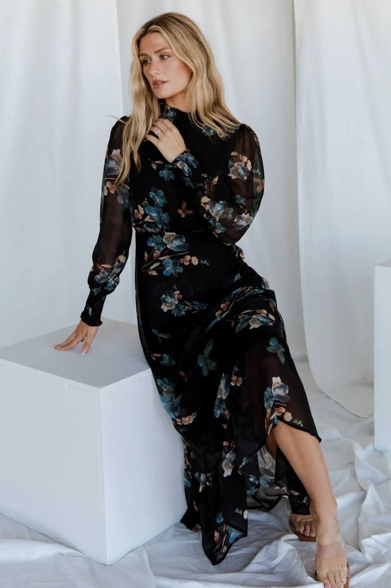 Baltic Born Luciana Maxi Dress | Black + Blue