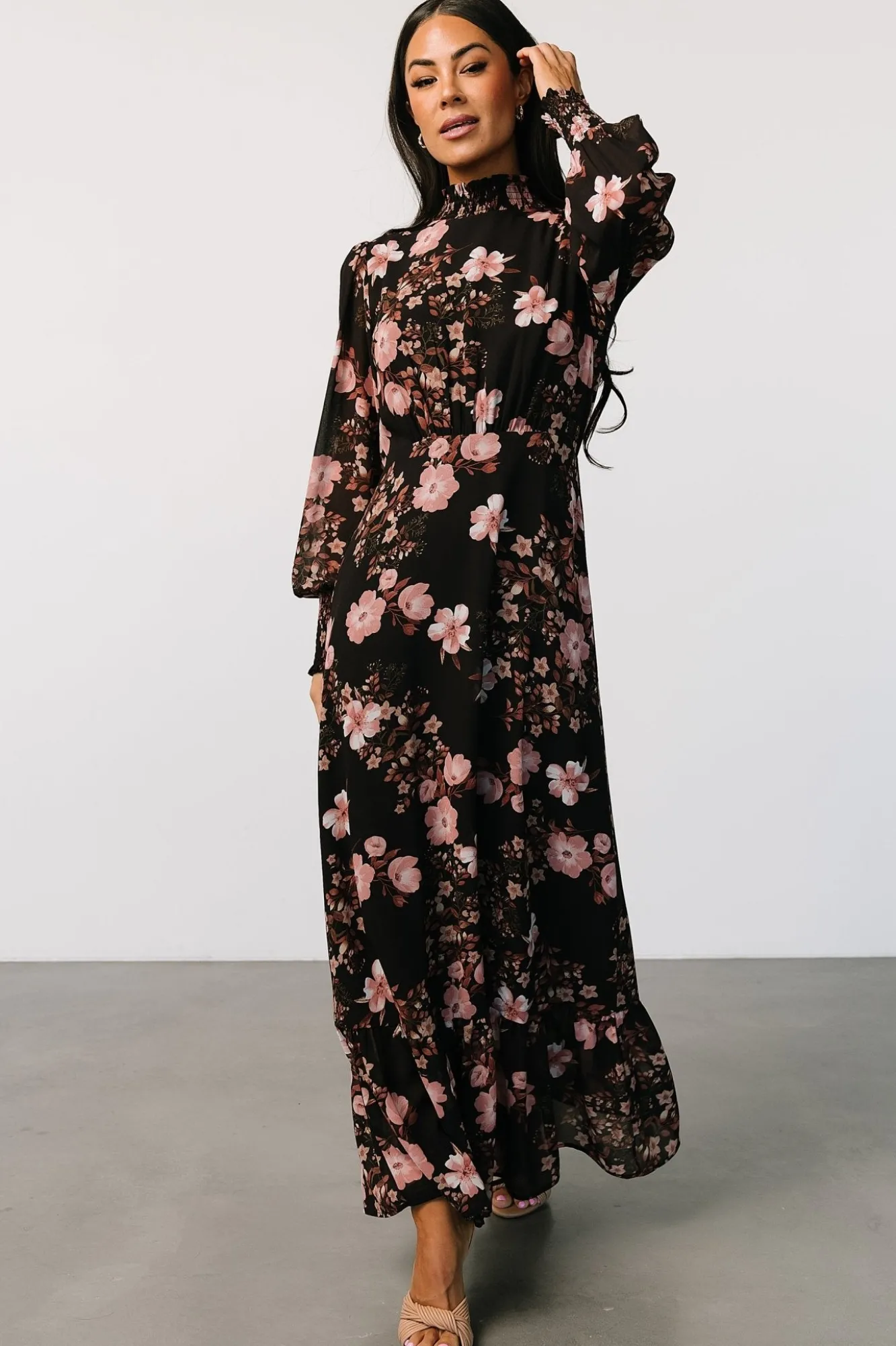 Baltic Born Luciana Maxi Dress | Black + Mauve