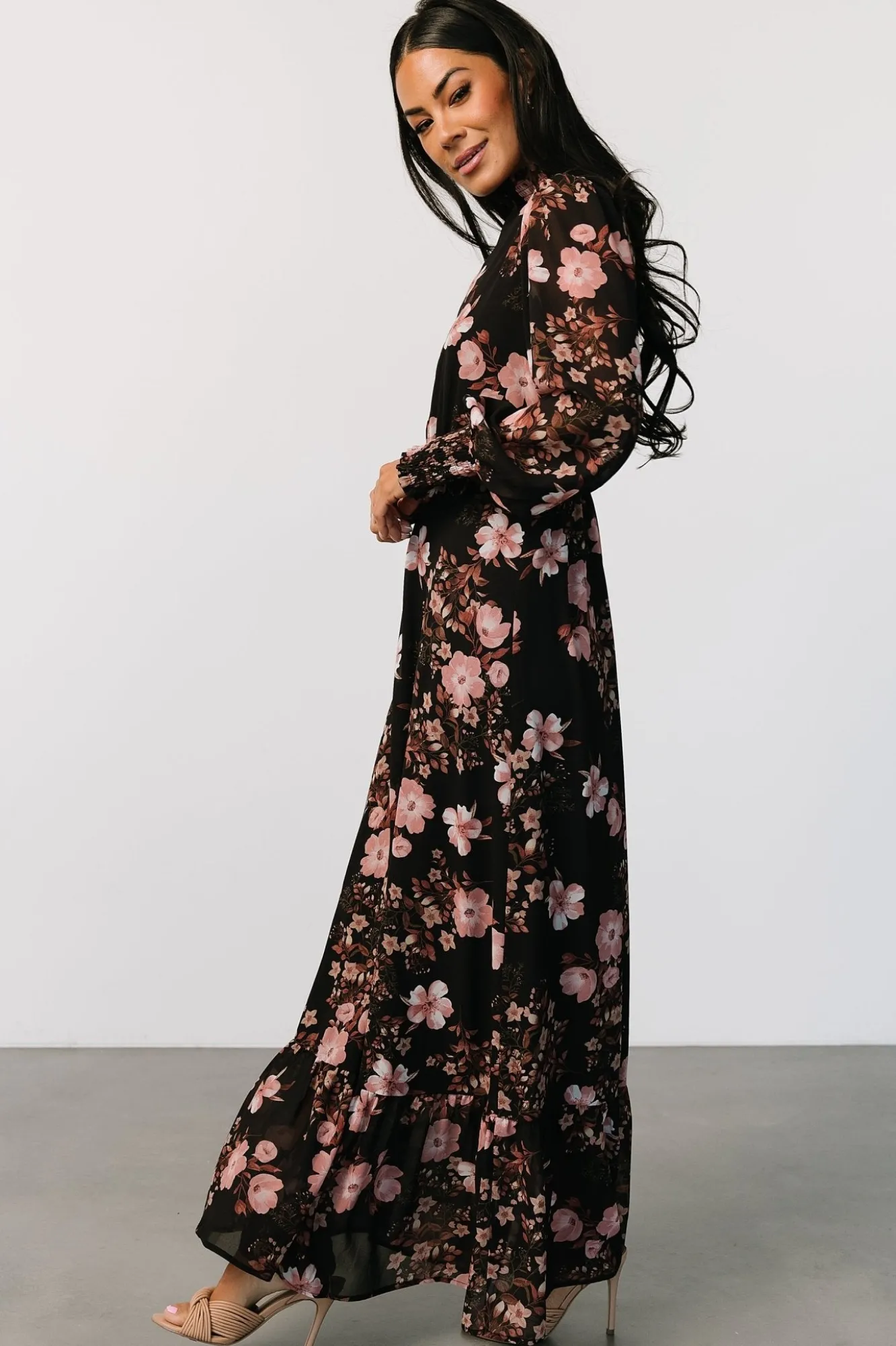Baltic Born Luciana Maxi Dress | Black + Mauve