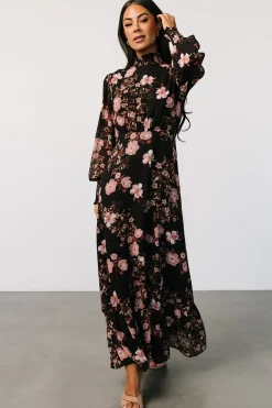 Baltic Born Luciana Maxi Dress | Black + Mauve