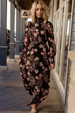 Baltic Born Luciana Maxi Dress | Black + Mauve