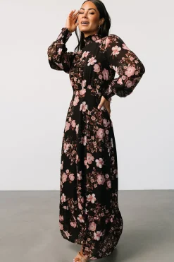 Baltic Born Luciana Maxi Dress | Black + Mauve