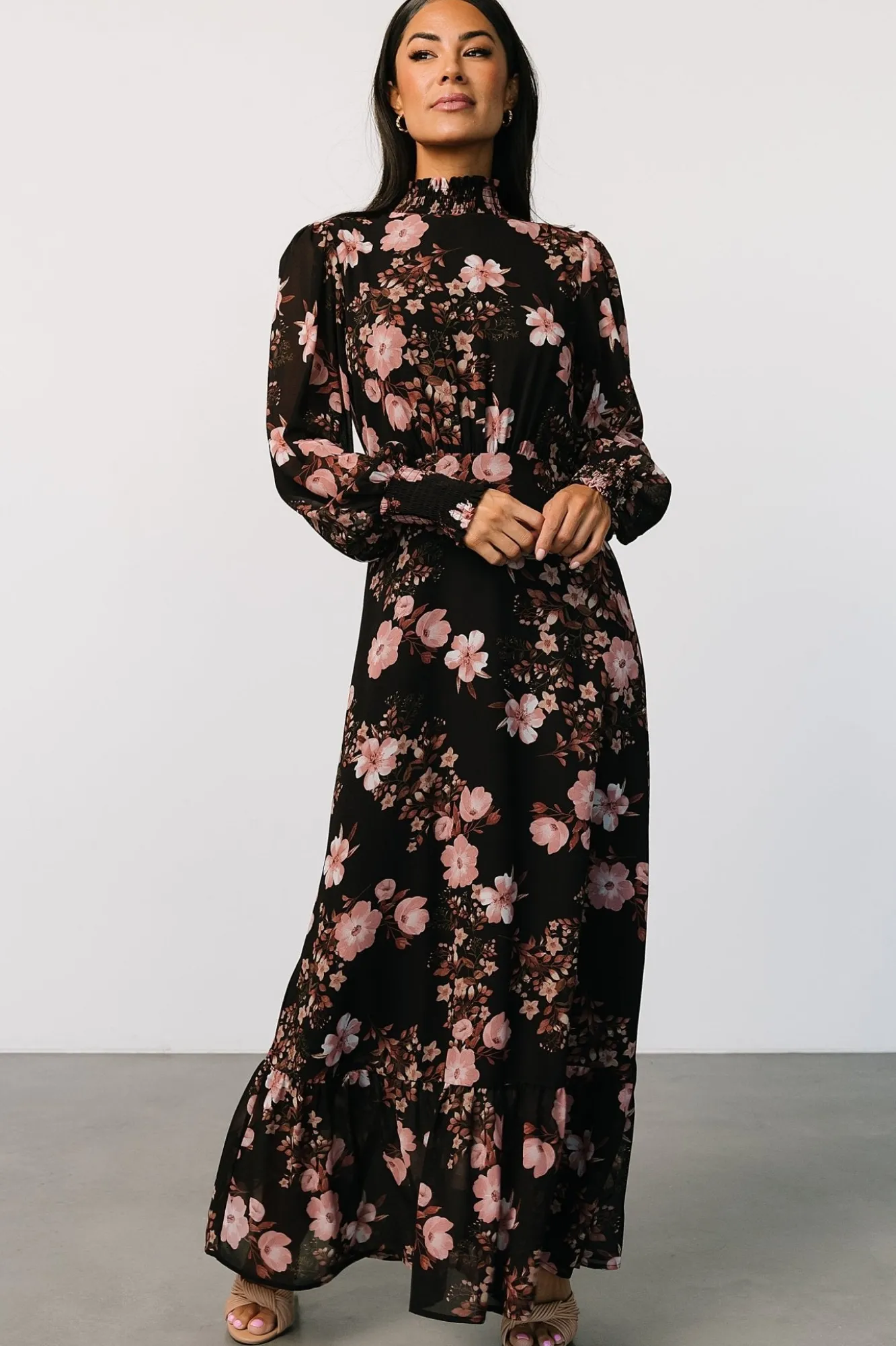 Baltic Born Luciana Maxi Dress | Black + Mauve