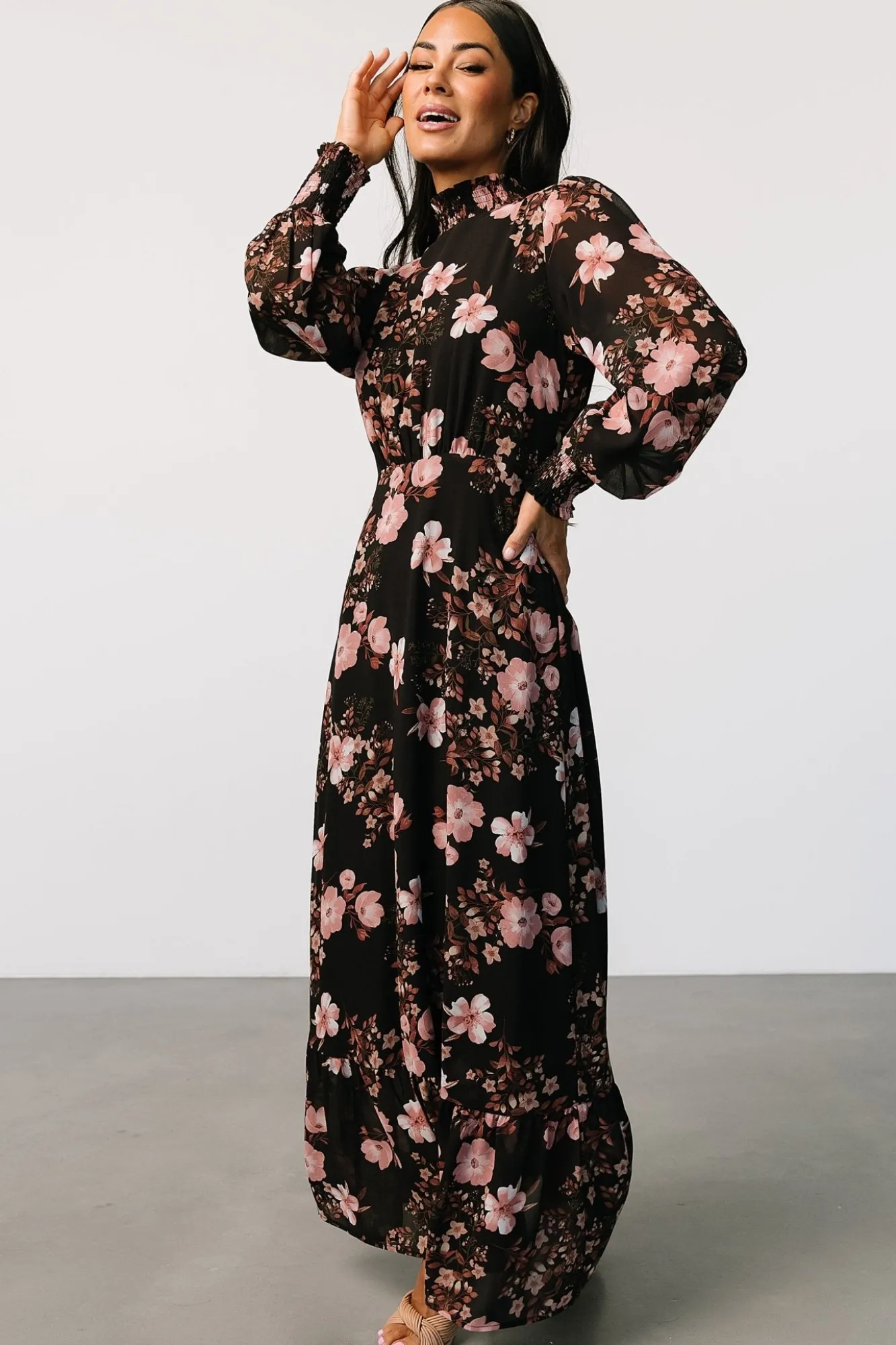 Baltic Born Luciana Maxi Dress | Black + Mauve