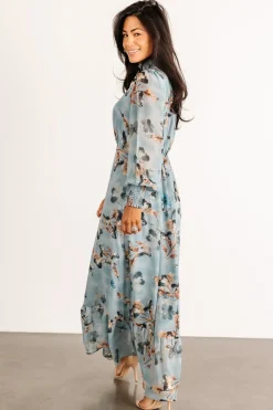 Baltic Born Luciana Maxi Dress | Cyan Blue Floral
