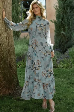 Baltic Born Luciana Maxi Dress | Cyan Blue Floral