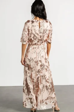 Baltic Born Lucy Sequin Dress | Rose Gold