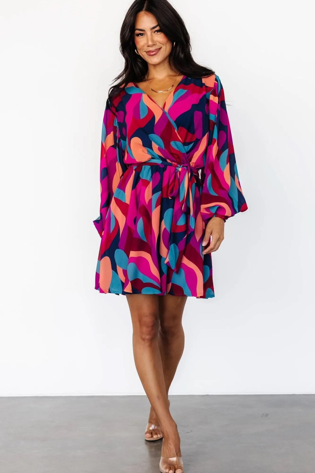 Baltic Born Lyndsi Short Dress | Magenta Multi