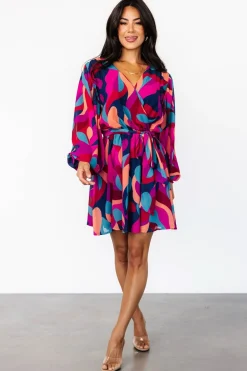 Baltic Born Lyndsi Short Dress | Magenta Multi