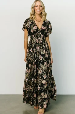 Baltic Born Lynlee Metallic Maxi Dress | Black + Mauve