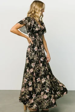 Baltic Born Lynlee Metallic Maxi Dress | Black + Mauve