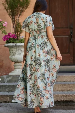 Baltic Born Lynlee Metallic Maxi Dress | Light Blue