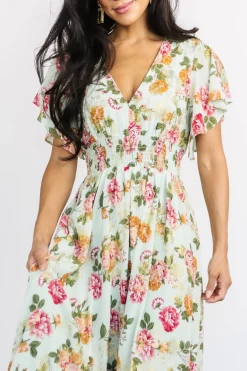 Baltic Born Lynlee Metallic Maxi Dress | Sage + Pink