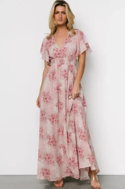 Baltic Born Lynlee Metallic Maxi Dress | Pink Multi