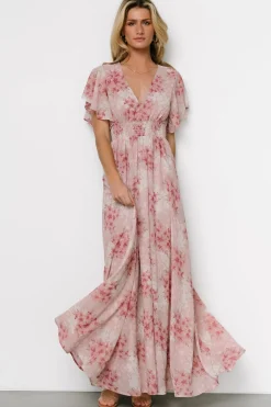 Baltic Born Lynlee Metallic Maxi Dress | Pink Multi