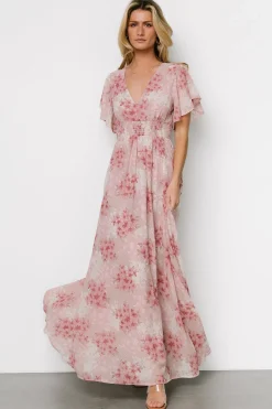 Baltic Born Lynlee Metallic Maxi Dress | Pink Multi