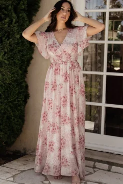 Baltic Born Lynlee Metallic Maxi Dress | Pink Multi