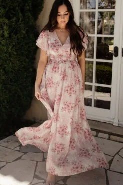 Baltic Born Lynlee Metallic Maxi Dress | Pink Multi