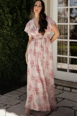 Baltic Born Lynlee Metallic Maxi Dress | Pink Multi