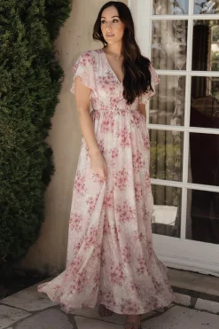 Baltic Born Lynlee Metallic Maxi Dress | Pink Multi