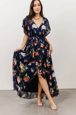 Baltic Born Madeline Maxi Dress | Navy + Coral Floral