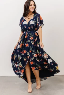 Baltic Born Madeline Maxi Dress | Navy + Coral Floral
