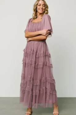 Baltic Born Magdalena Tulle Maxi Dress | Dusty Orchid