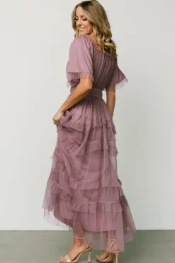 Baltic Born Magdalena Tulle Maxi Dress | Dusty Orchid