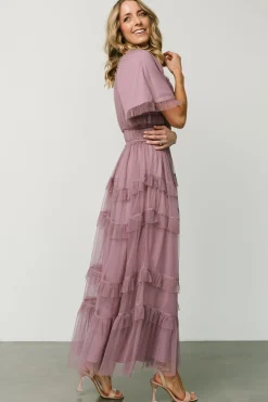 Baltic Born Magdalena Tulle Maxi Dress | Dusty Orchid