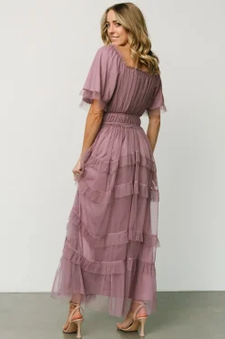 Baltic Born Magdalena Tulle Maxi Dress | Dusty Orchid