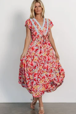 Baltic Born Maggie Maxi Dress | Blue + Coral Multi