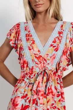 Baltic Born Maggie Maxi Dress | Blue + Coral Multi