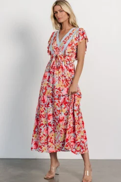 Baltic Born Maggie Maxi Dress | Blue + Coral Multi
