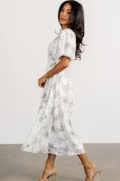 Baltic Born Makenna Midi Dress | Off White Print