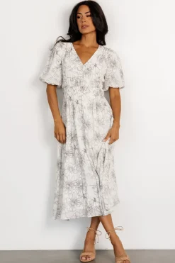 Baltic Born Makenna Midi Dress | Off White Print